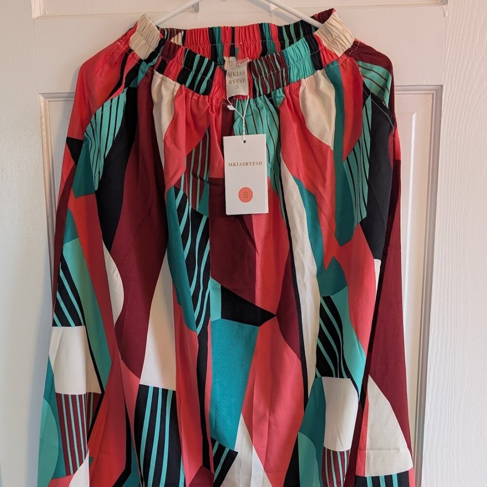 75. 🌸🌈 Colorful Midi/Maxi Skirt with Pockets — NWT 🌈🌸